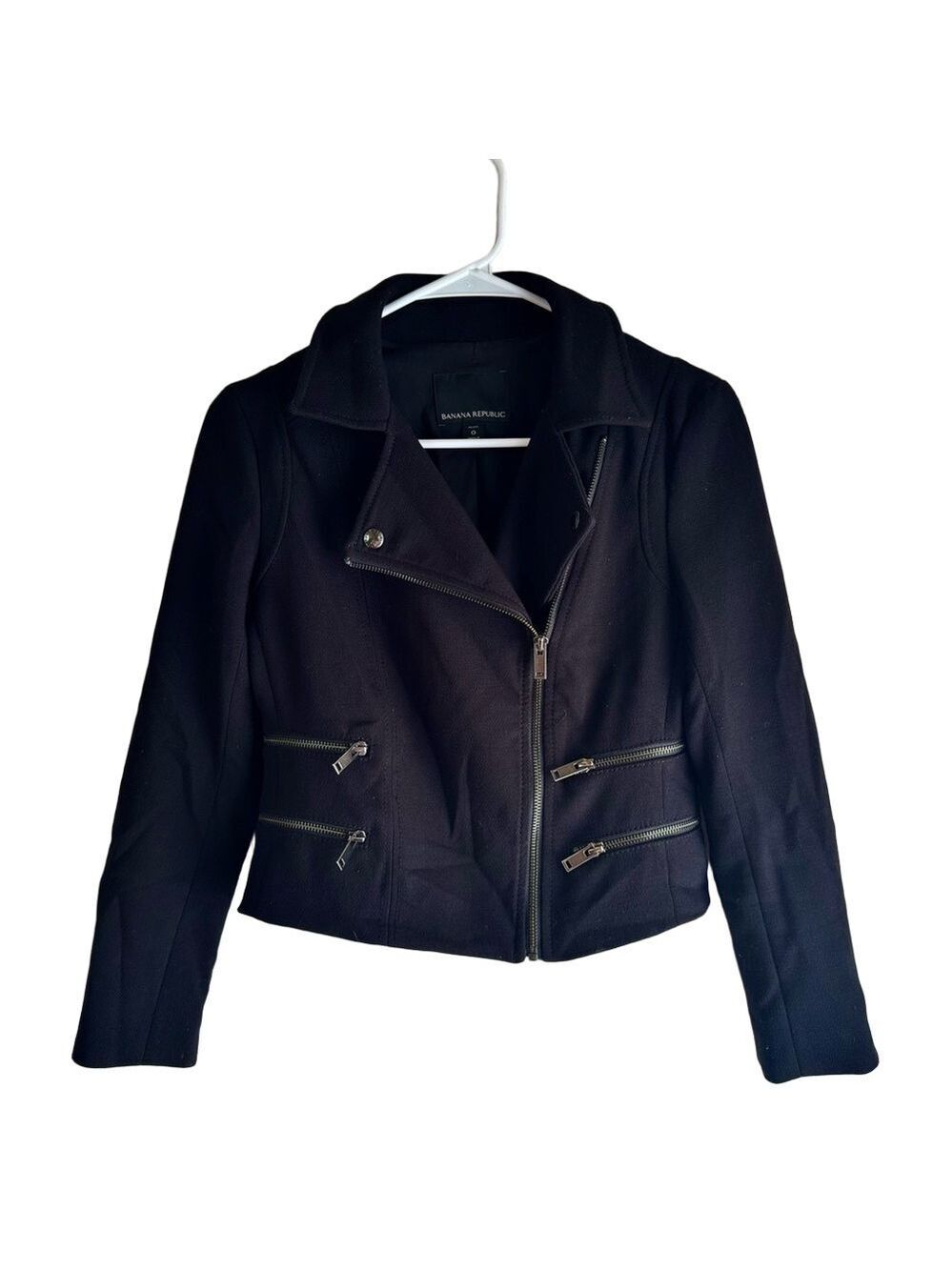 BANANA REPUBLIC Wool Moto Zipper Jacket